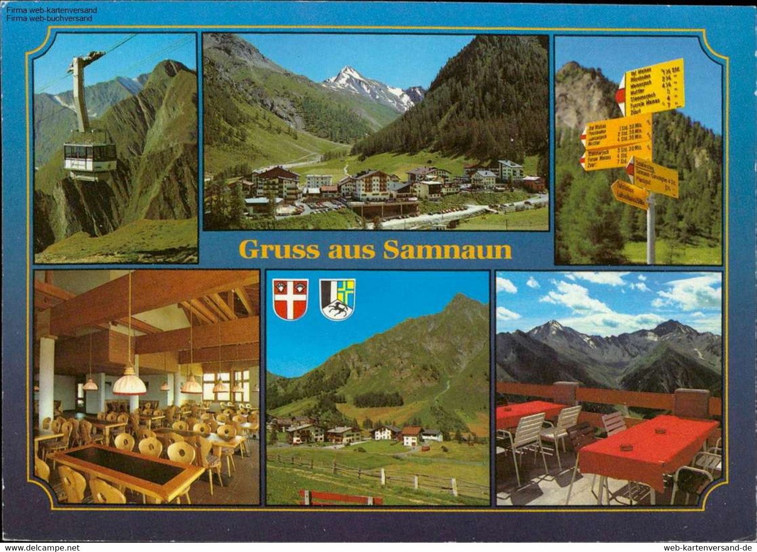 1108567 Samnaun 1850 M (Unter-Engadin) Mit Luftseilbahn Mehrbildkarte - Samnaun