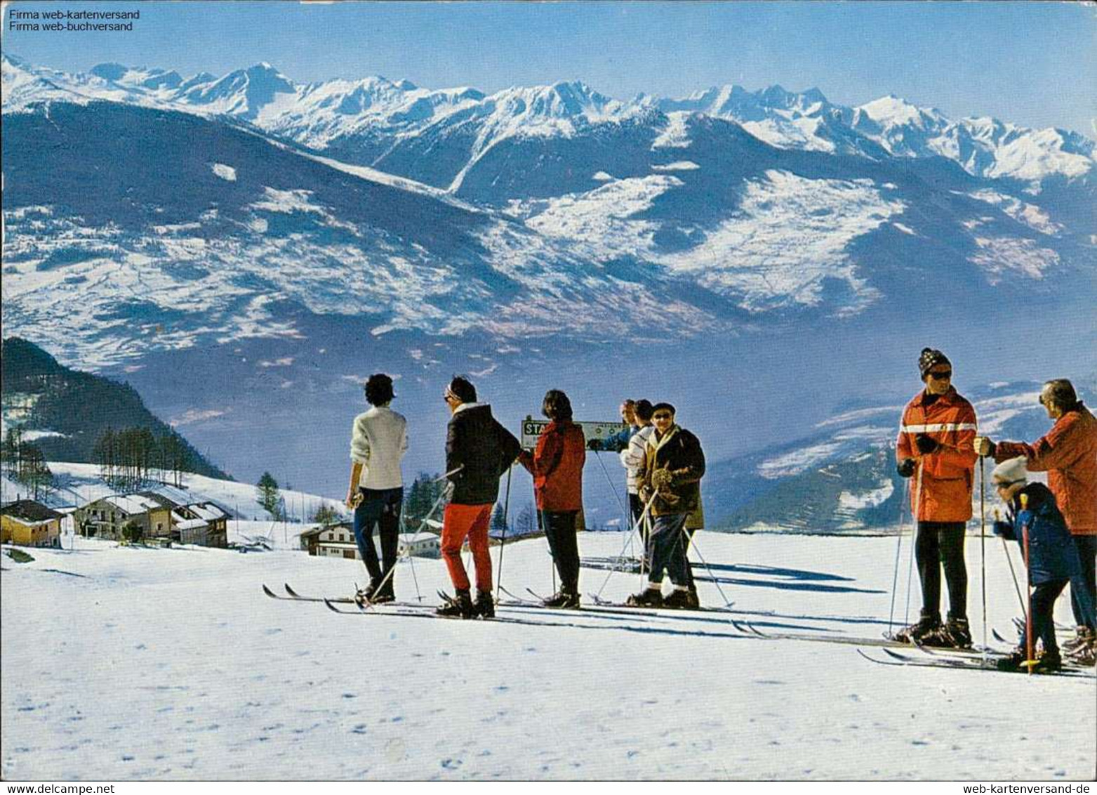 1108646 Crans S/Sierre Alt 1500-2600 M Ecole Suisse De Ski, Vue Sur Les Alpes... - Crans