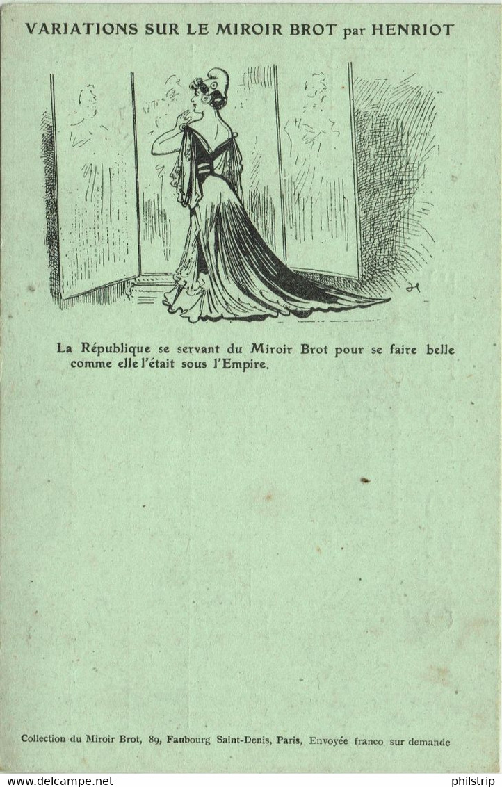 HENRIOT - Variations Sur Le Miroir BROT- Pubblicità -Art Nouveau - Rif. 286 Ill. - Henriot