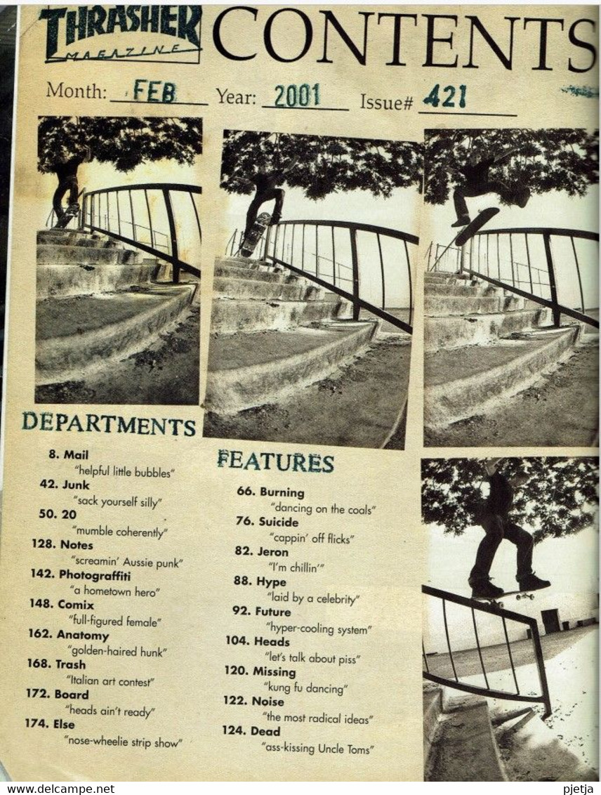 Skateboardtijdschrift - Thriller  Februari 2001 - Sports
