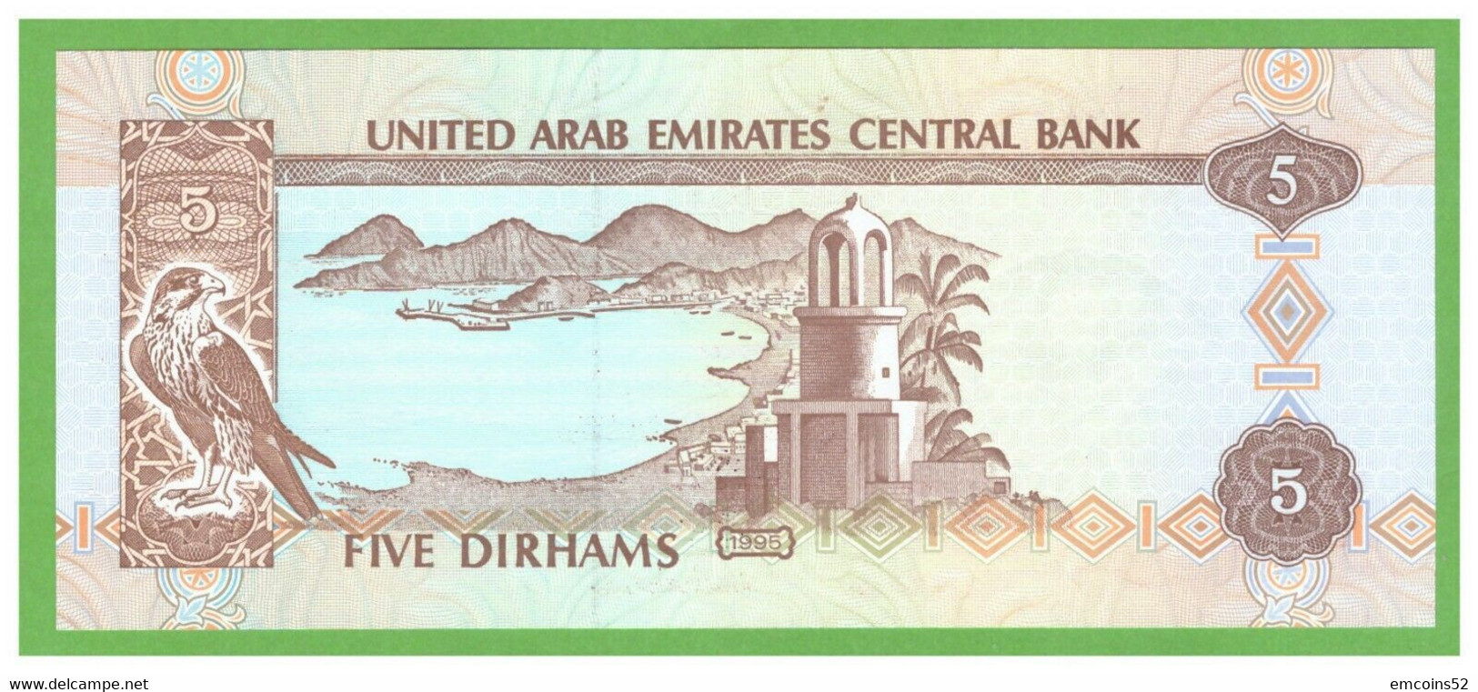 UNITED ARAB EMIRATES 5 DIRHAMS 1995  P-12b  UNC - Emirats Arabes Unis