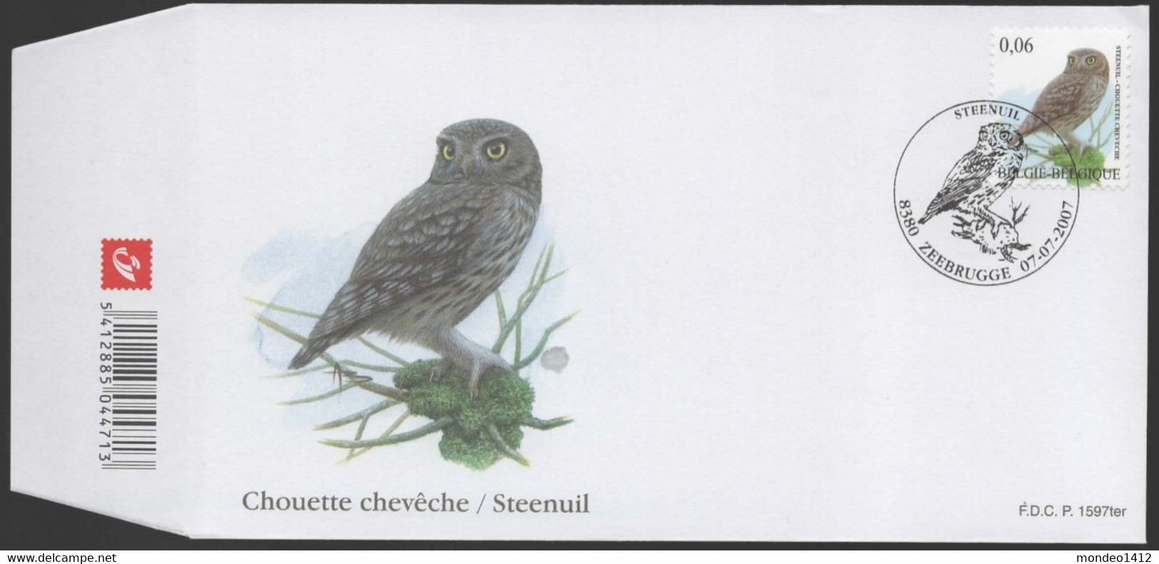 NR 3672 - FDC Buzin Steenuil - Stempel Zeebrugge 07-07-2007 - 2001-2010