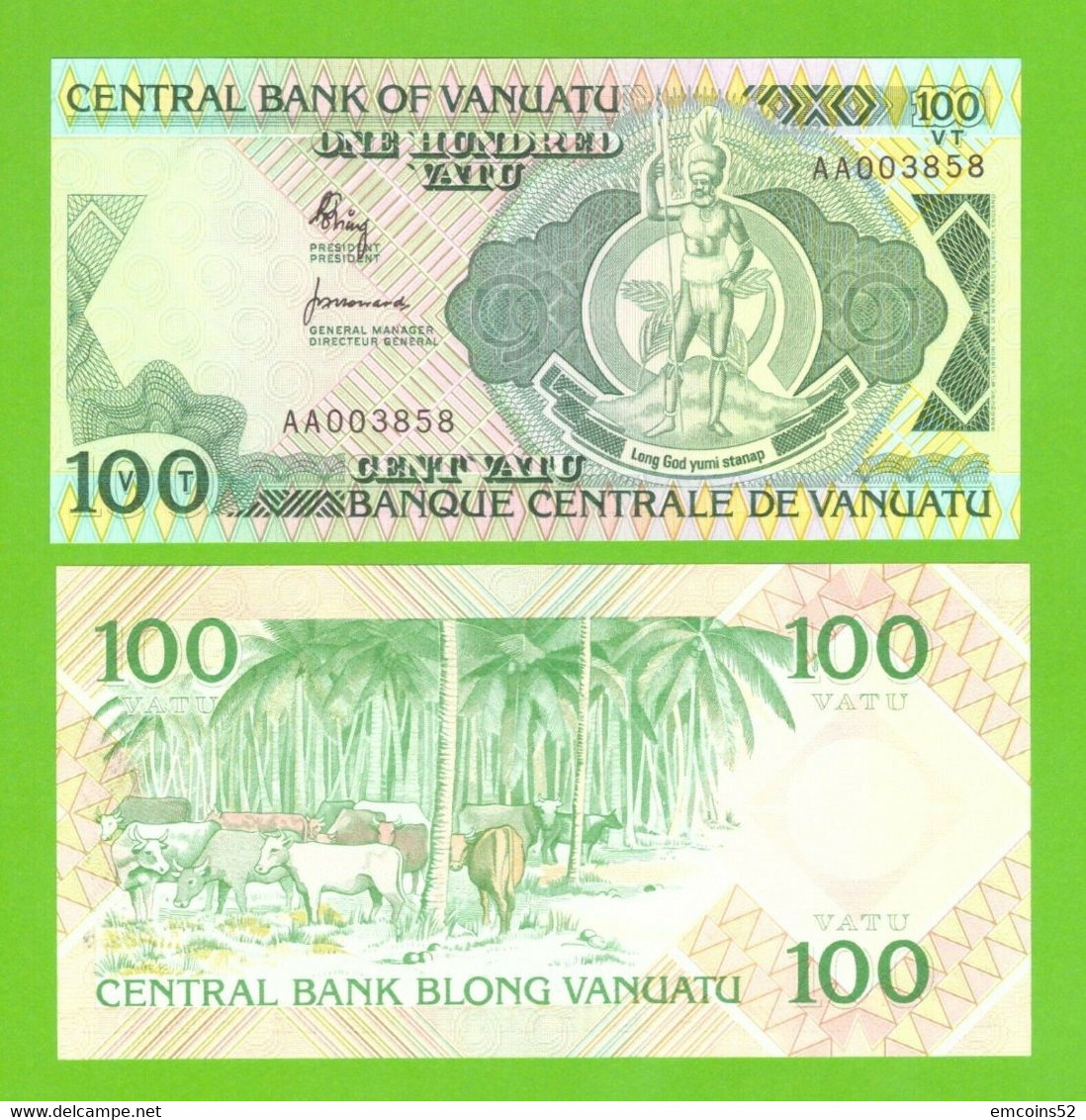 VANUATU 100 VATU 1982  P-1  UNC - Vanuatu