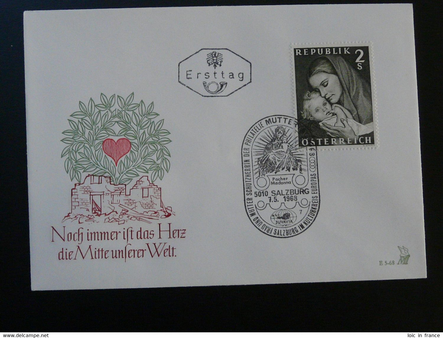 Fête Des Mères Mother's Day FDC 1968 Autriche Austria 98026 - Moederdag
