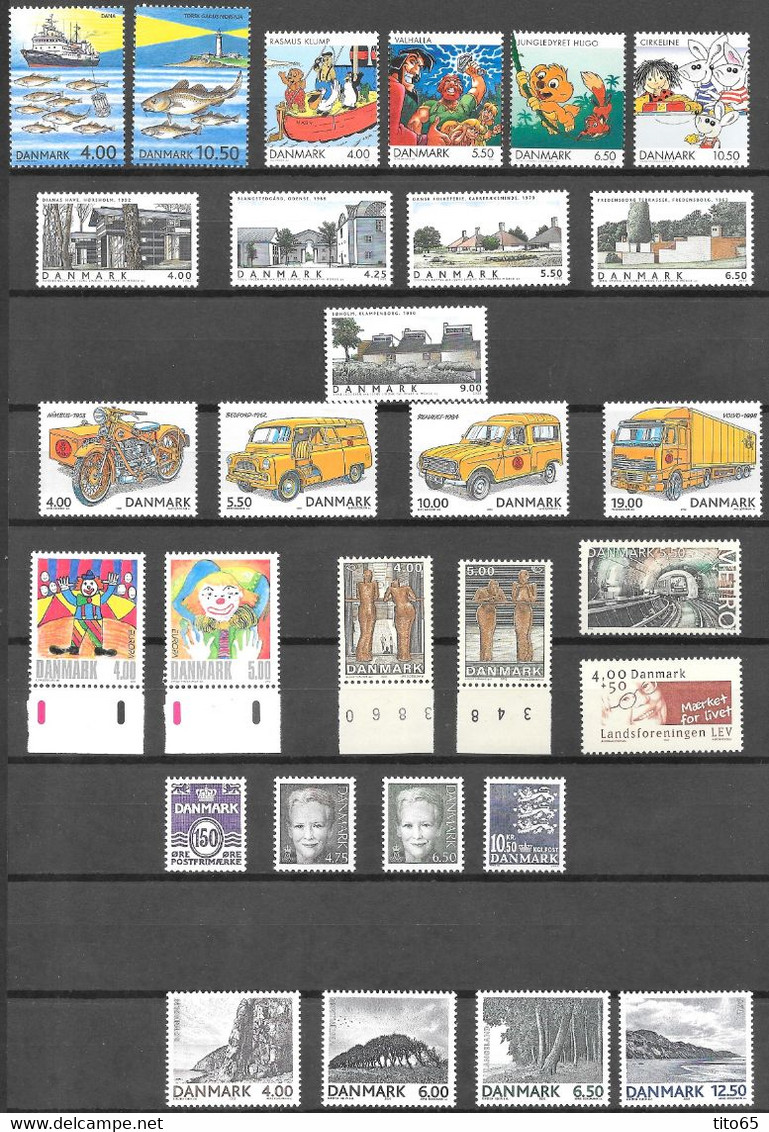 Denmark 2002           MNH**    Yearset  Yearbook      Some With Margins - Años Completos