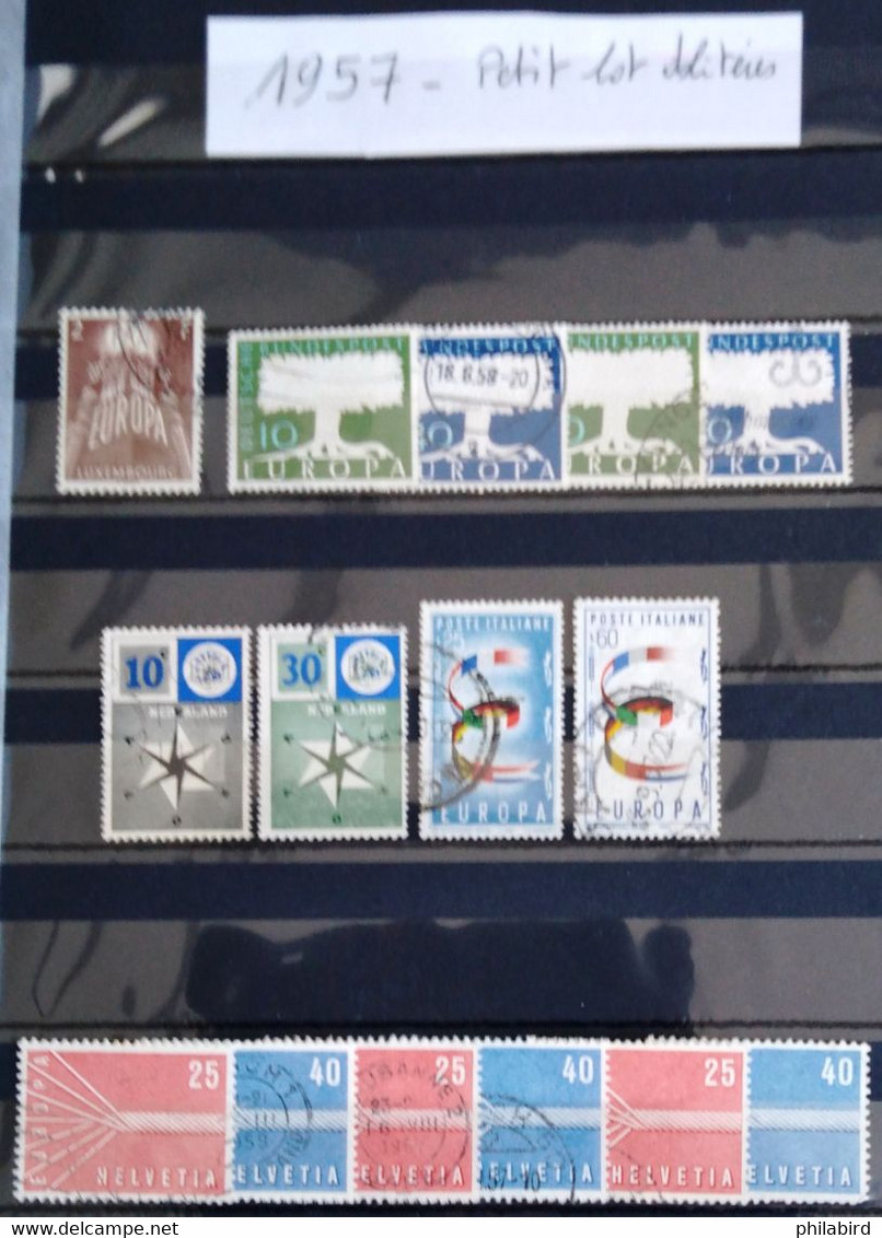 EUROPA 1957 - Petit Lot Timbres Oblitérés - 1957