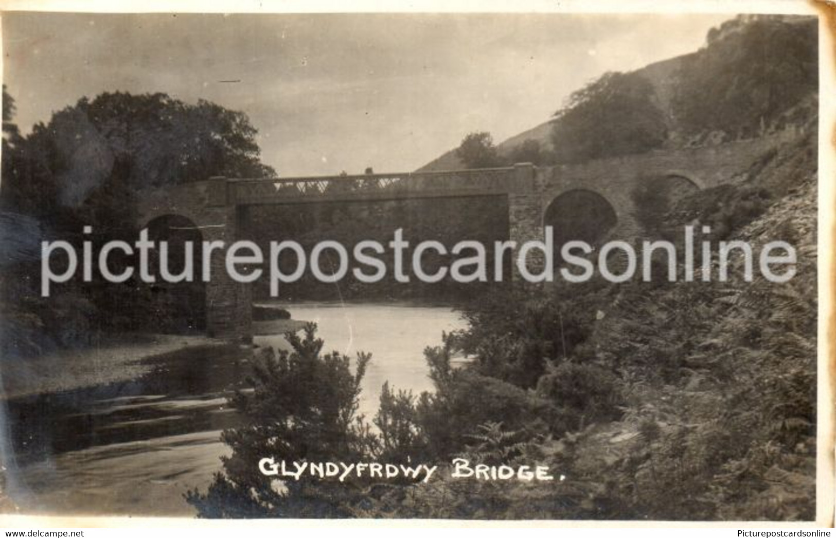 GLYNDYFRDWY BRIDGE DENBIGHSHIRE OLD R/P POSTCARD WALES - Denbighshire