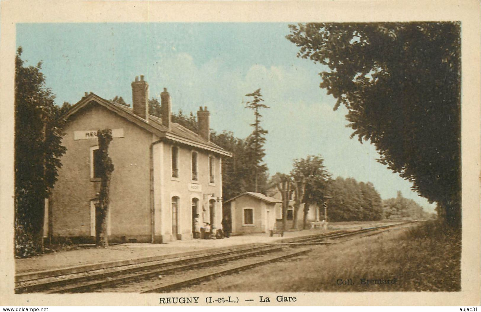 Dép 37 - Chemins De Fer - Gares - Reugny - La Gare - état - Reugny