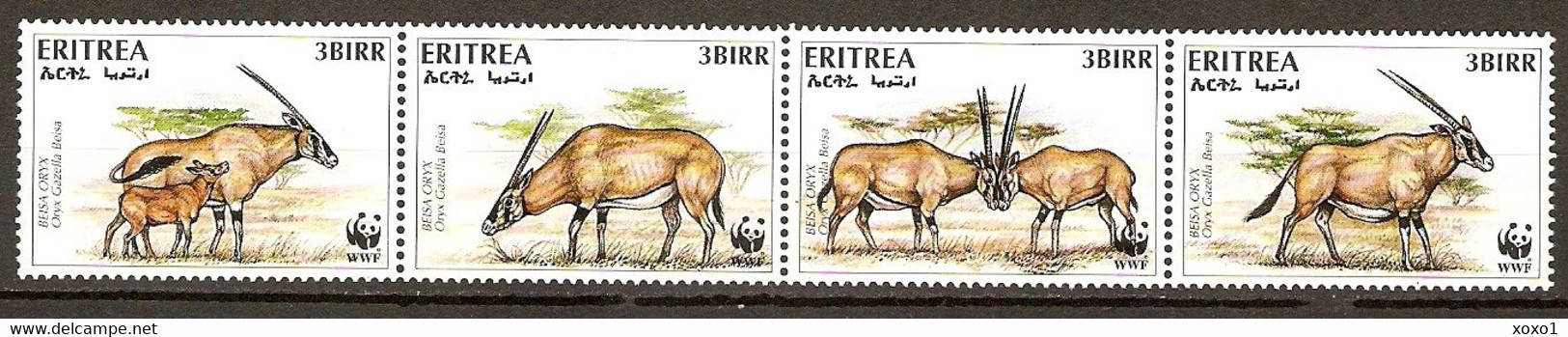 Eritrea 1996 MiNr. 87 - 90 WWF Animals East African Oryx 4v MNH** 7,00 € - Erythrée