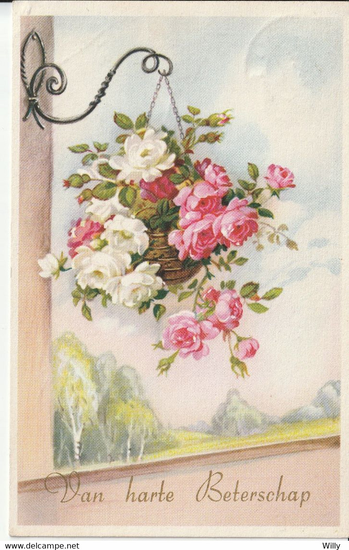 W 520 ,  CPA 9x14 Cm  , VAN HARTE BETERSCHAP , FLOWERS , STILL LIVES - Andere & Zonder Classificatie