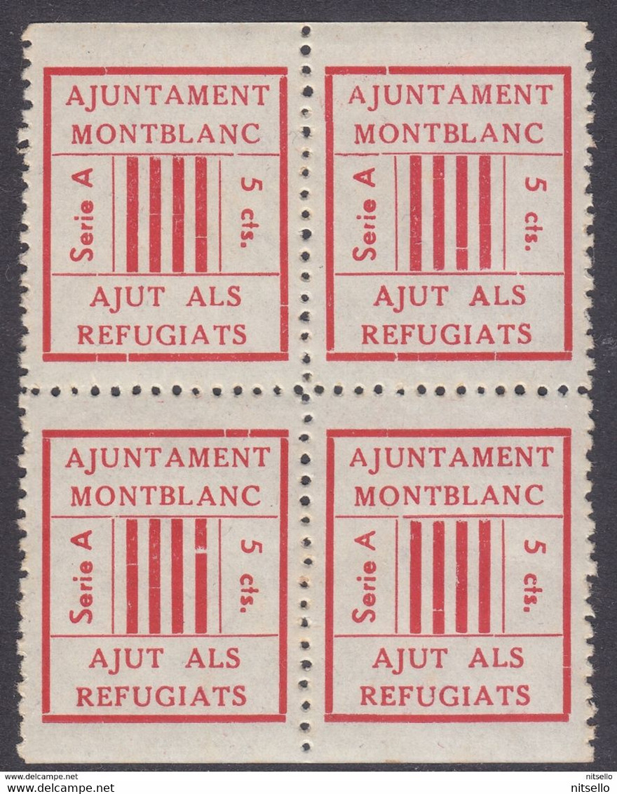 LOTE 2112  ///  (C100)  GUERRA CIVIL - MONTBLANC (TARRAGONA) Nº 1 CATALOGO FESOFI-SOFIMA - DENTADO 10 - SERIE A **MNH - Emissioni Repubblicane