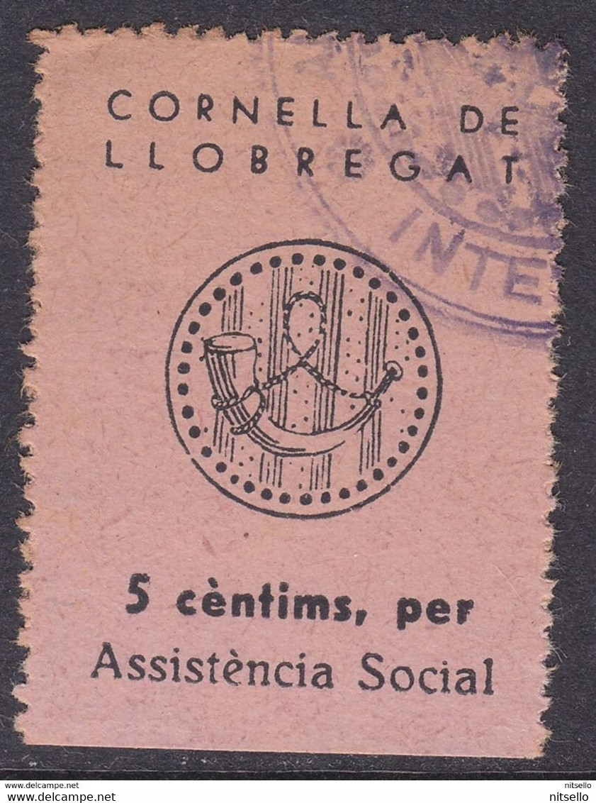 LOTE 2112A  ///  (C105) GUERRA CIVIL   CORNELLA (BARCELONA) Nº 415 CAT. G.GUILLAMON - Nº 3 CAT. SOFIMA/FESOFI - Emissions Républicaines