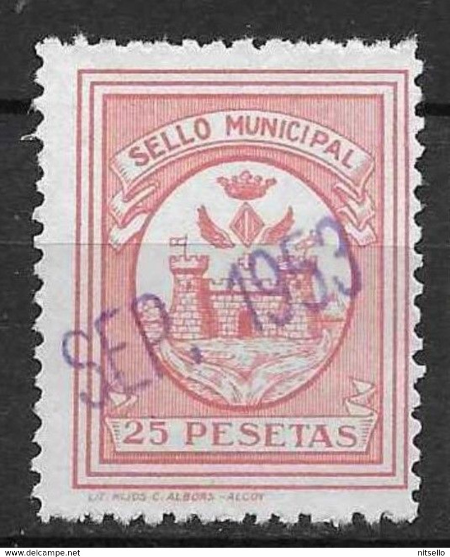 LOTE 1891 D ///  ESPAÑA  SELLO MUNICIPAL 1953     ¡¡¡¡¡ LIQUIDATION !!!! - Fiscales