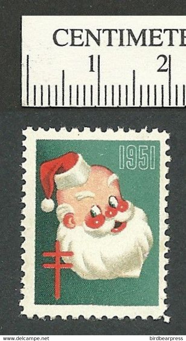 B67-23 CANADA Christmas Seal 1951 English MNH Santa - Local, Strike, Seals & Cinderellas