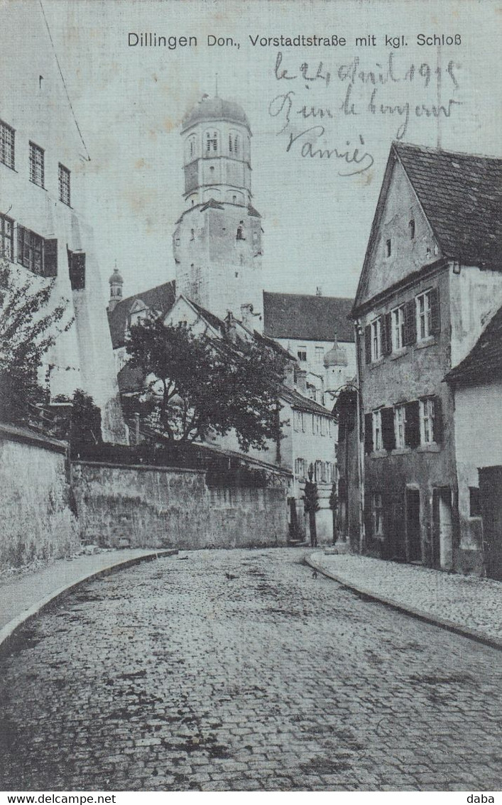 Dillingen Don, Vorstadtstrabe Mit Kgl. Schob - Dillingen