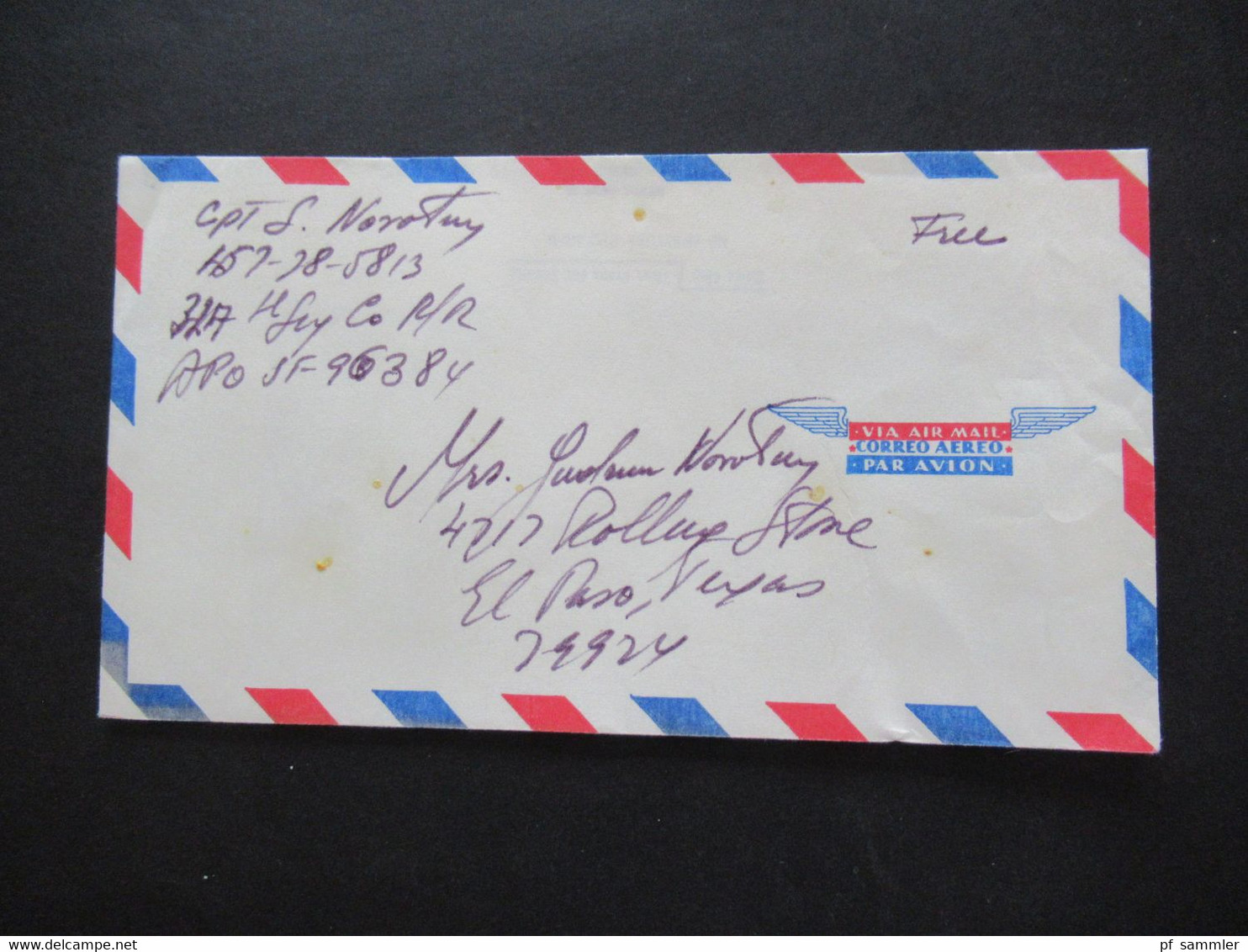 USA Feldpost / Field Post Vietnam War / Vietnam Krieg ?! insgesamt 70 Belege! APO SF 96225 / 96384 usw. Captain / Free