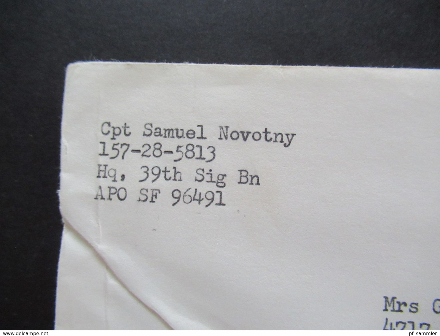 USA Feldpost / Field Post Vietnam War / Vietnam Krieg ?! insgesamt 70 Belege! APO SF 96225 / 96384 usw. Captain / Free