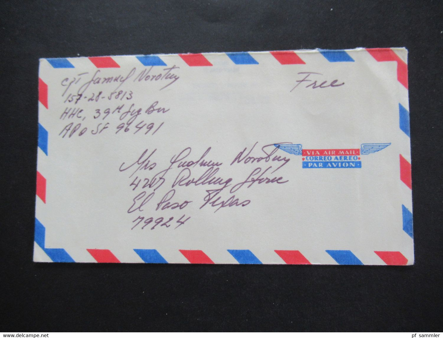 USA Feldpost / Field Post Vietnam War / Vietnam Krieg ?! insgesamt 70 Belege! APO SF 96225 / 96384 usw. Captain / Free