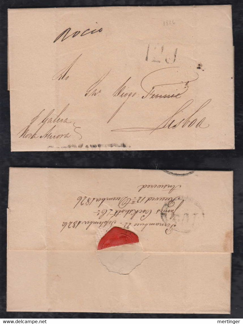 Brazil Brasil 1826 Entire Cover PERNAMBUCO To LISBOA Portugal - Vorphilatelie