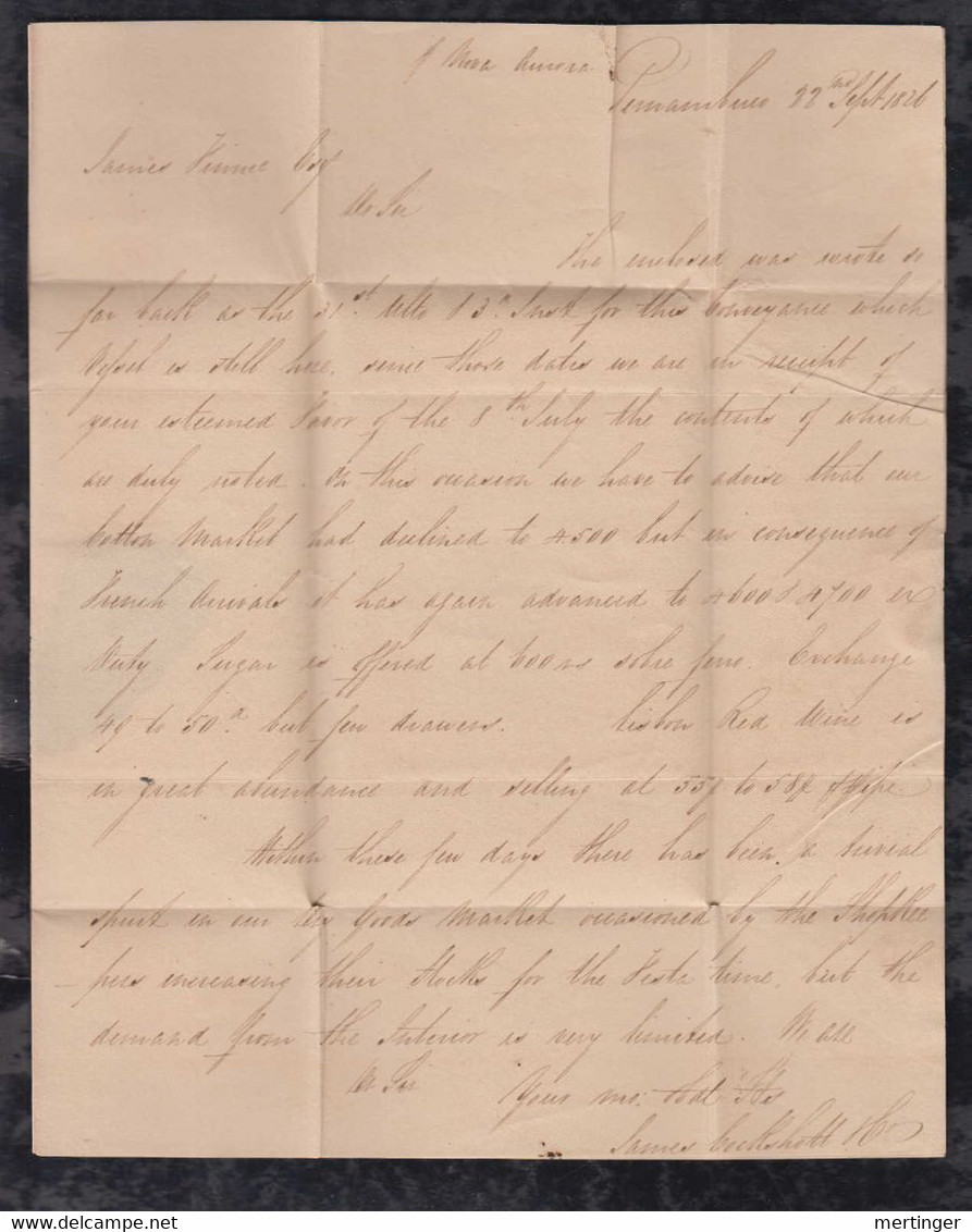 Brazil Brasil 1826 Entire Cover PERNAMBUCO To LISBOA Portugal - Prefilatelia