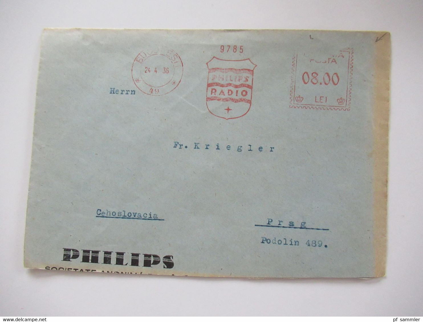 CSSR / Tschechoslowakei Belegeposten 97 Belege aus dem Bedarf!! 1930er - 40er AFS / Absenderfreistempel