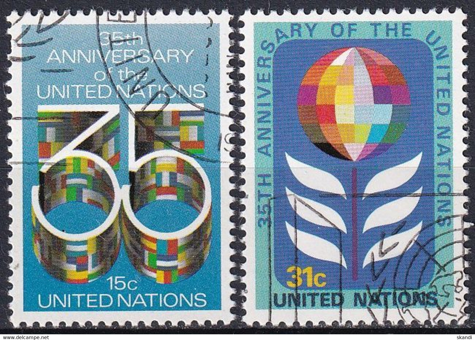 UNO NEW YORK 1980 Mi-Nr. 346/47 O Used - Aus Abo - Gebraucht