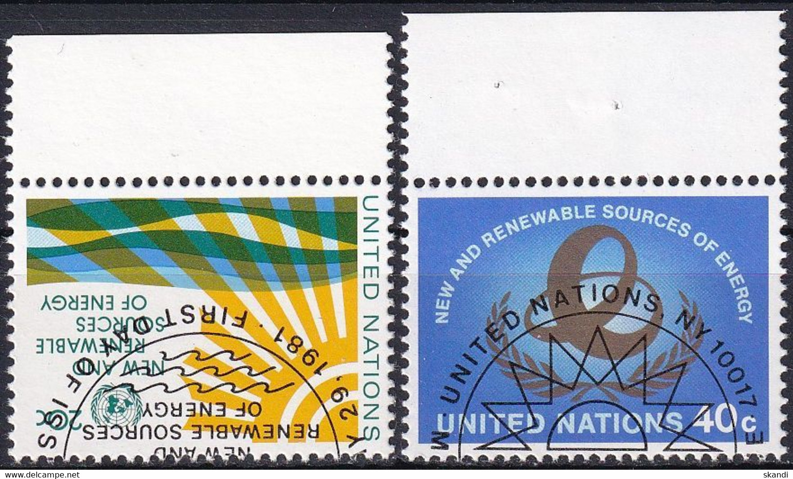 UNO NEW YORK 1981 Mi-Nr. 371/72 O Used - Aus Abo - Oblitérés