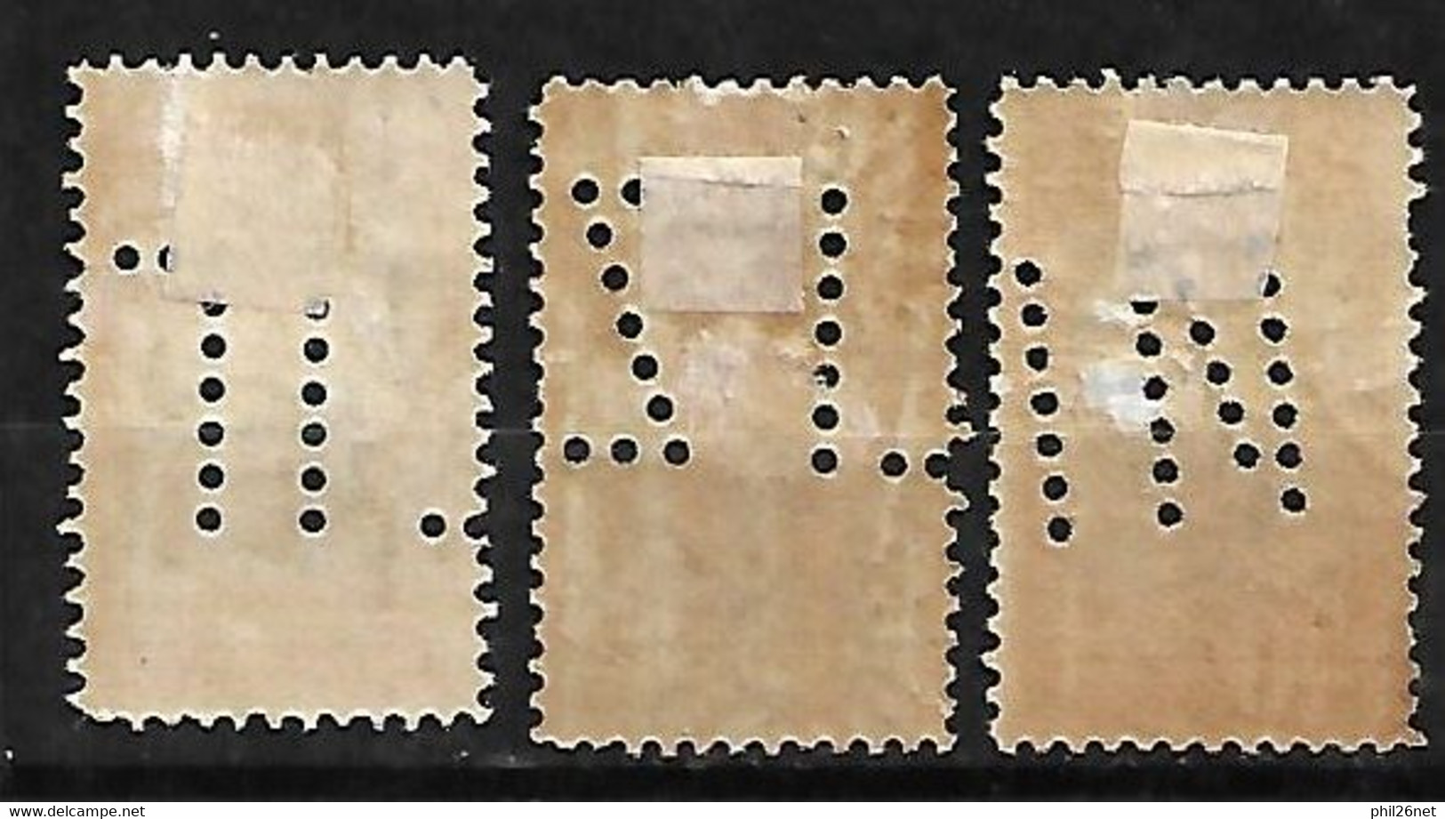 Argentine     N° 128  à  130  Préoblitérés  Perforés Neufs      *      B/TB     - Unused Stamps