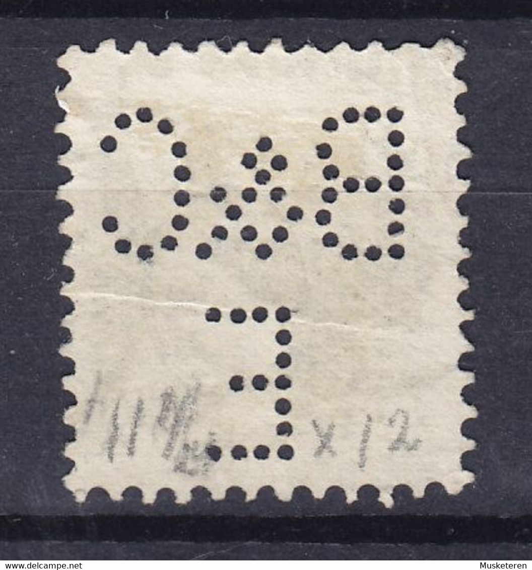 Switzerland Perfin Perforé Lochung 'B&CE' Benziger & Co AG, Verlagsanstalt Einsiedeln 1882 Mi. 61D Helvetia Perf. 11½x12 - Gezähnt (perforiert)