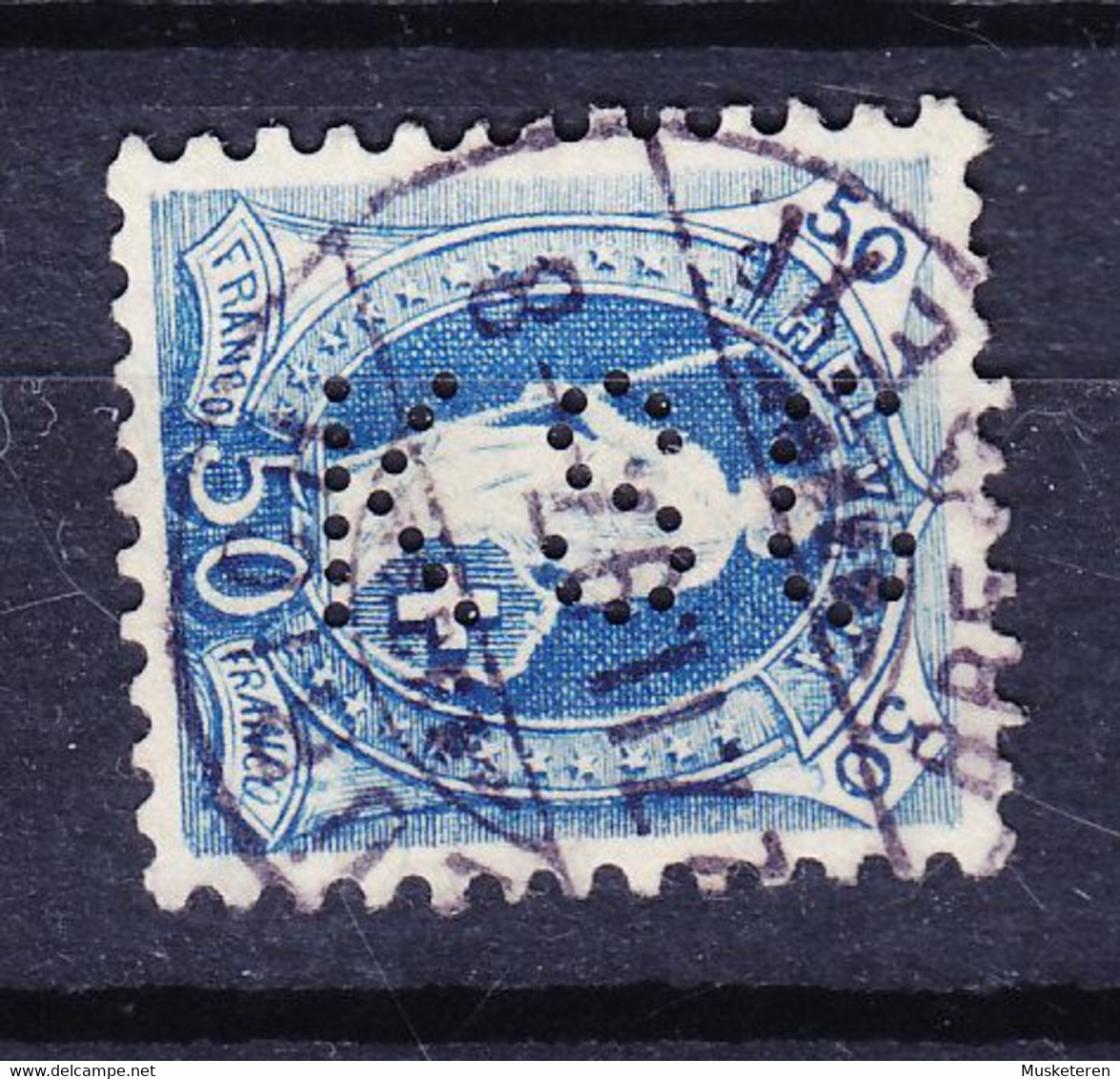 Switzerland Perfin Perforé Lochung 'KSC' Koenigsberger, Schimmelburg & Co Zürich 1882 Mi. 62C Helvetia Perf. 11½x11 - Perforadas