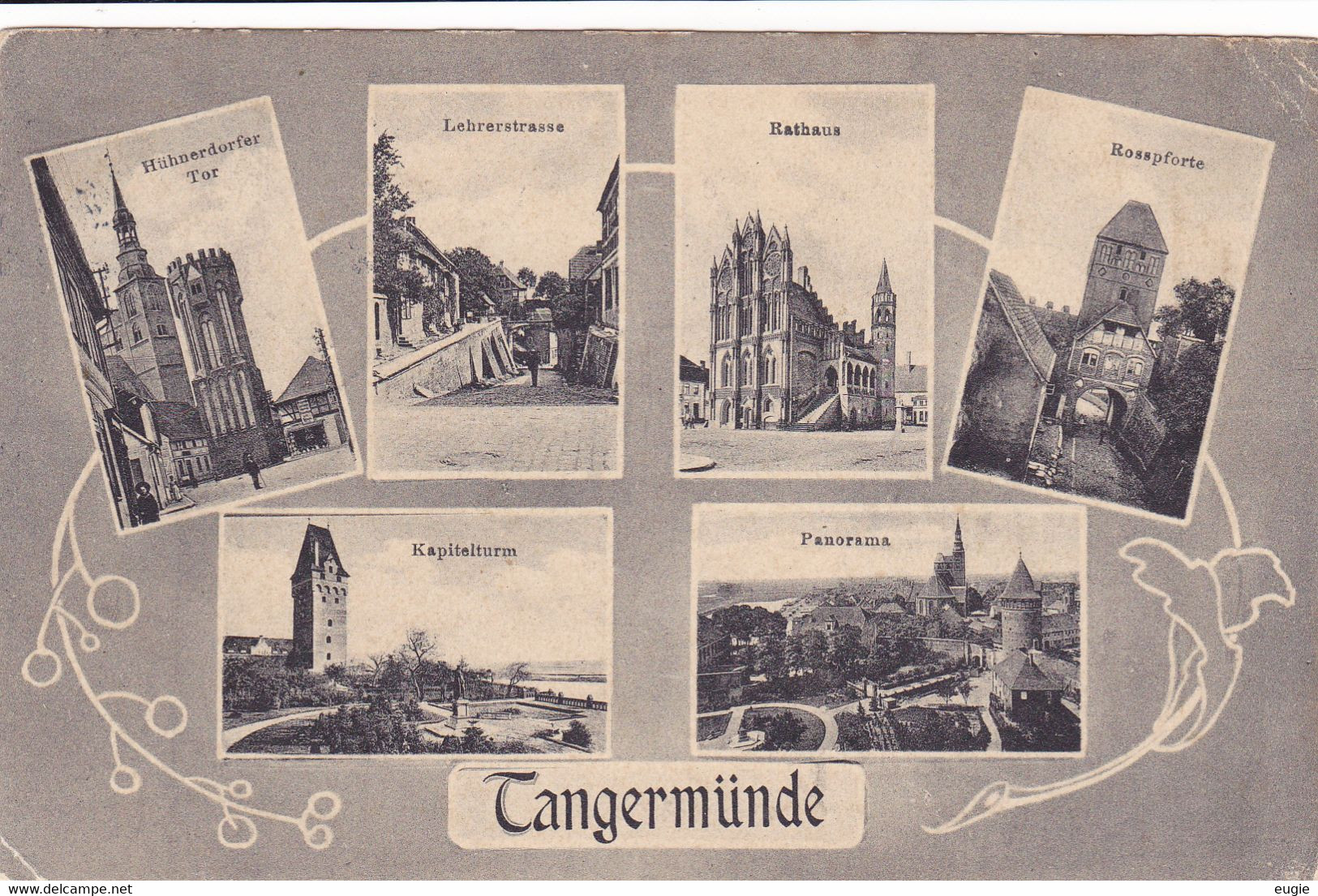 421/ Tangermünde Panorama Lehrerstrasse, 1909 - Tangermuende