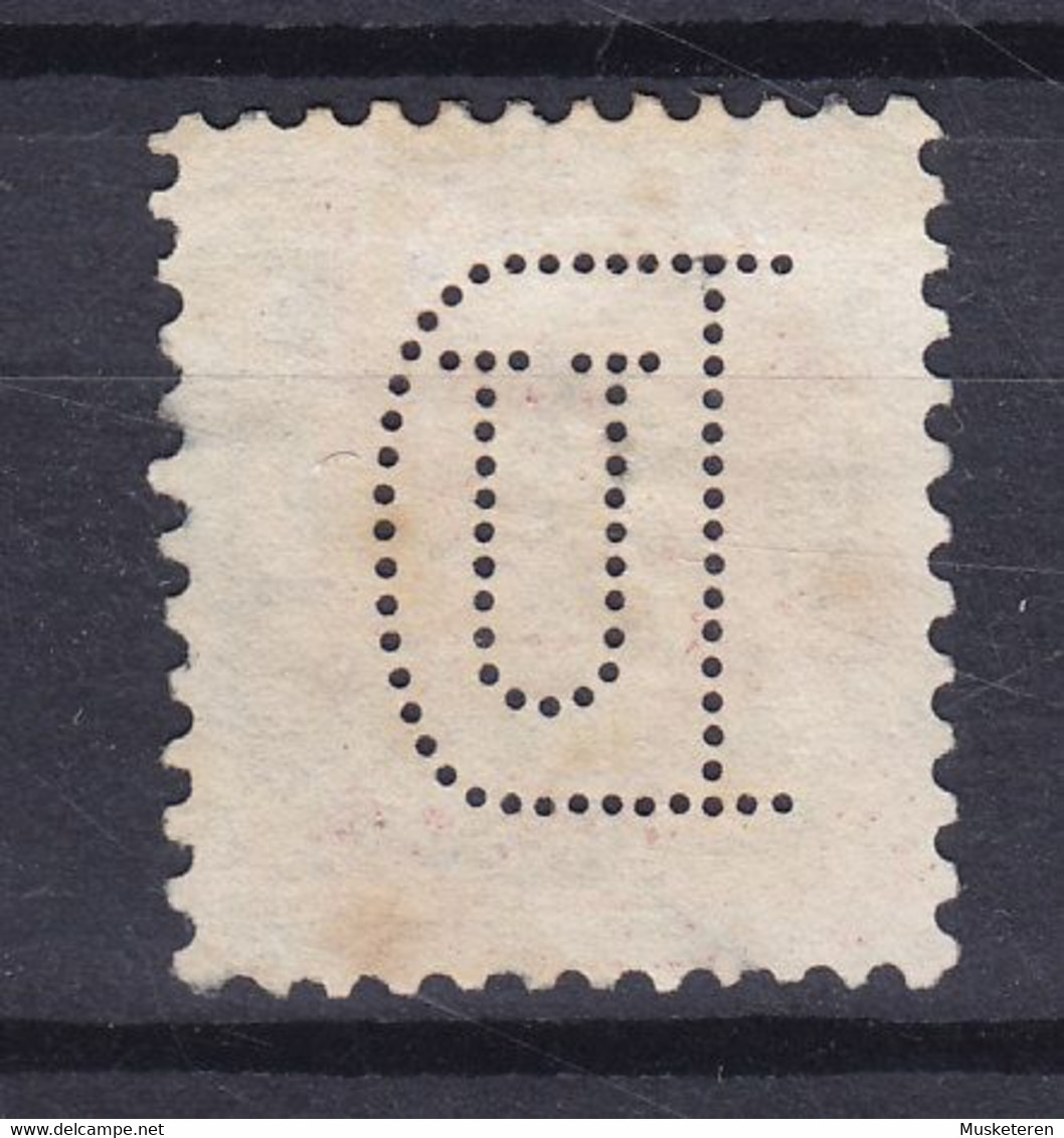 Switzerland Perfin Perforé Lochung 'DU' Usine Genevoise De Degrossissage D'or Geneve 1899 Mi. 70C Helvetia Perf. 11½x11 - Perforadas