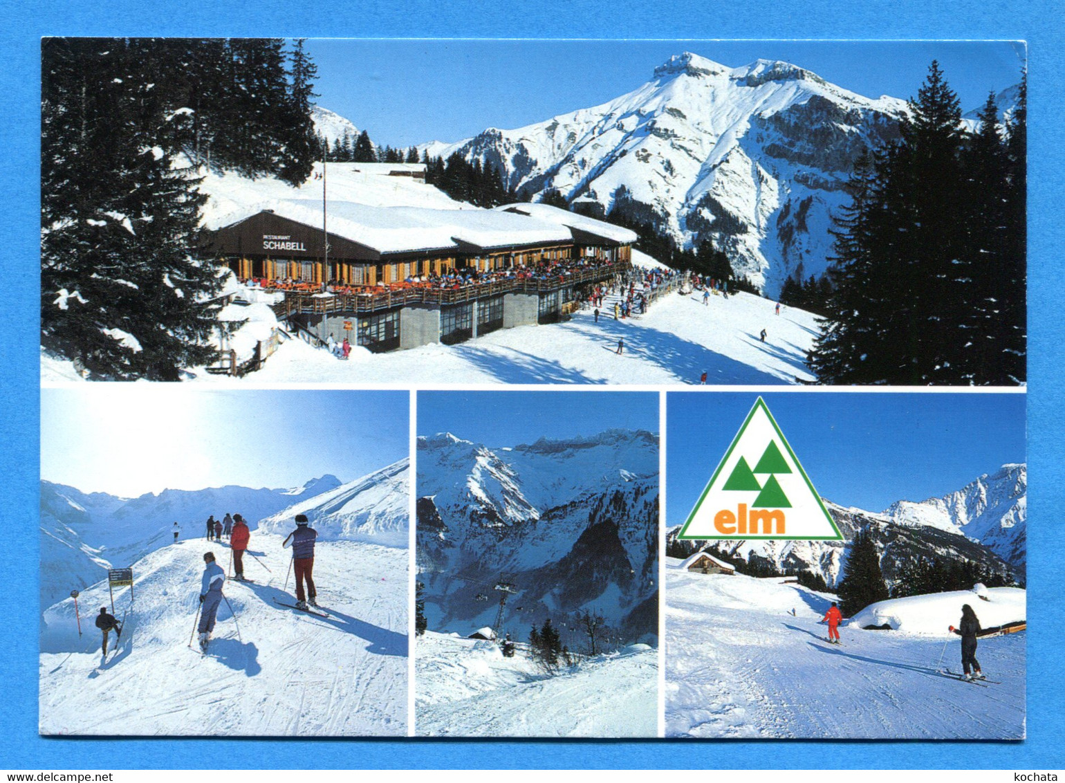 NOV107, Restaurant Schabell, Elm, Ski, 41210, GF, Circulée 1989 - Elm