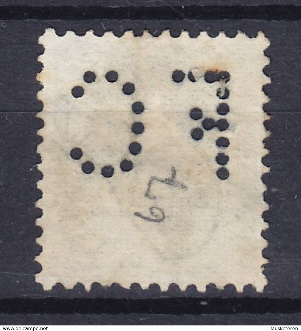 Switzerland Perfin Perforé Lochung 'FC' Flegenheimer & Cie, Rubans Et Soiries Geneve 1899 Mi. 67D Helvetia Perf. 11½x12 - Gezähnt (perforiert)