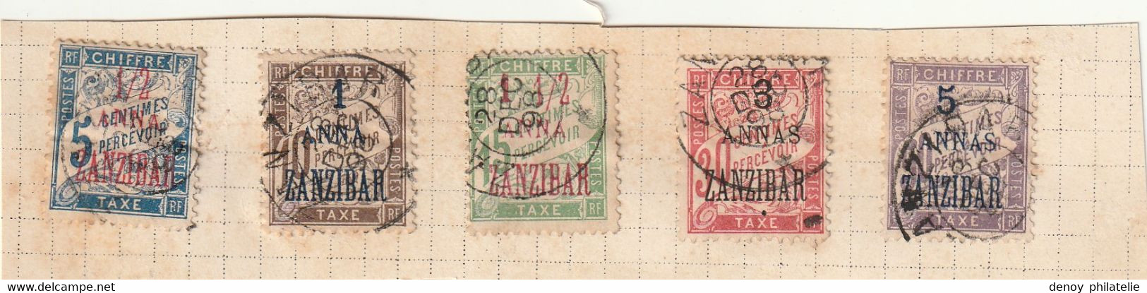 Taxe 1 A 5 Oblitéré Premier Choix Belle Oblitération - Used Stamps