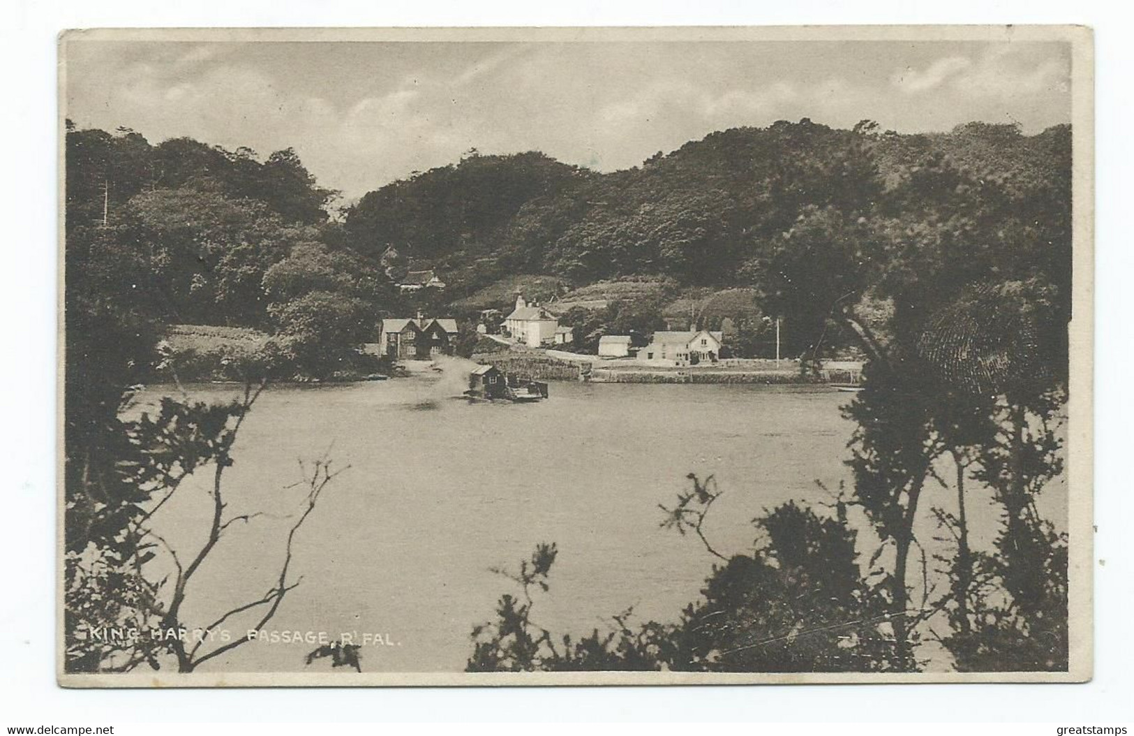 Postcard Cornwll King Harry's Passage River Fal - Falmouth