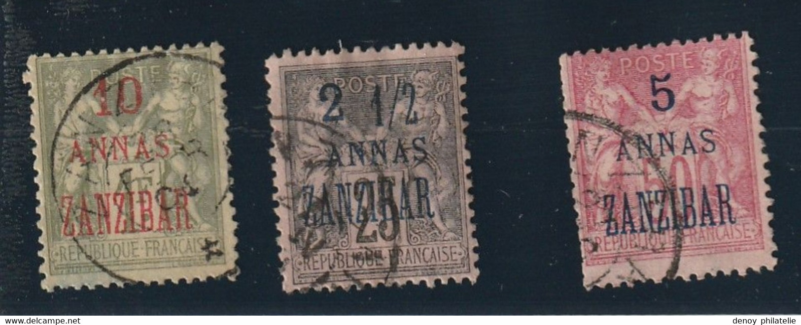 Zanzibar Petit Lot 17 17a 18 22 23 25 24 Et 29 + 28 Dent Courte Non Compté Ds La Cote 125 - Oblitérés