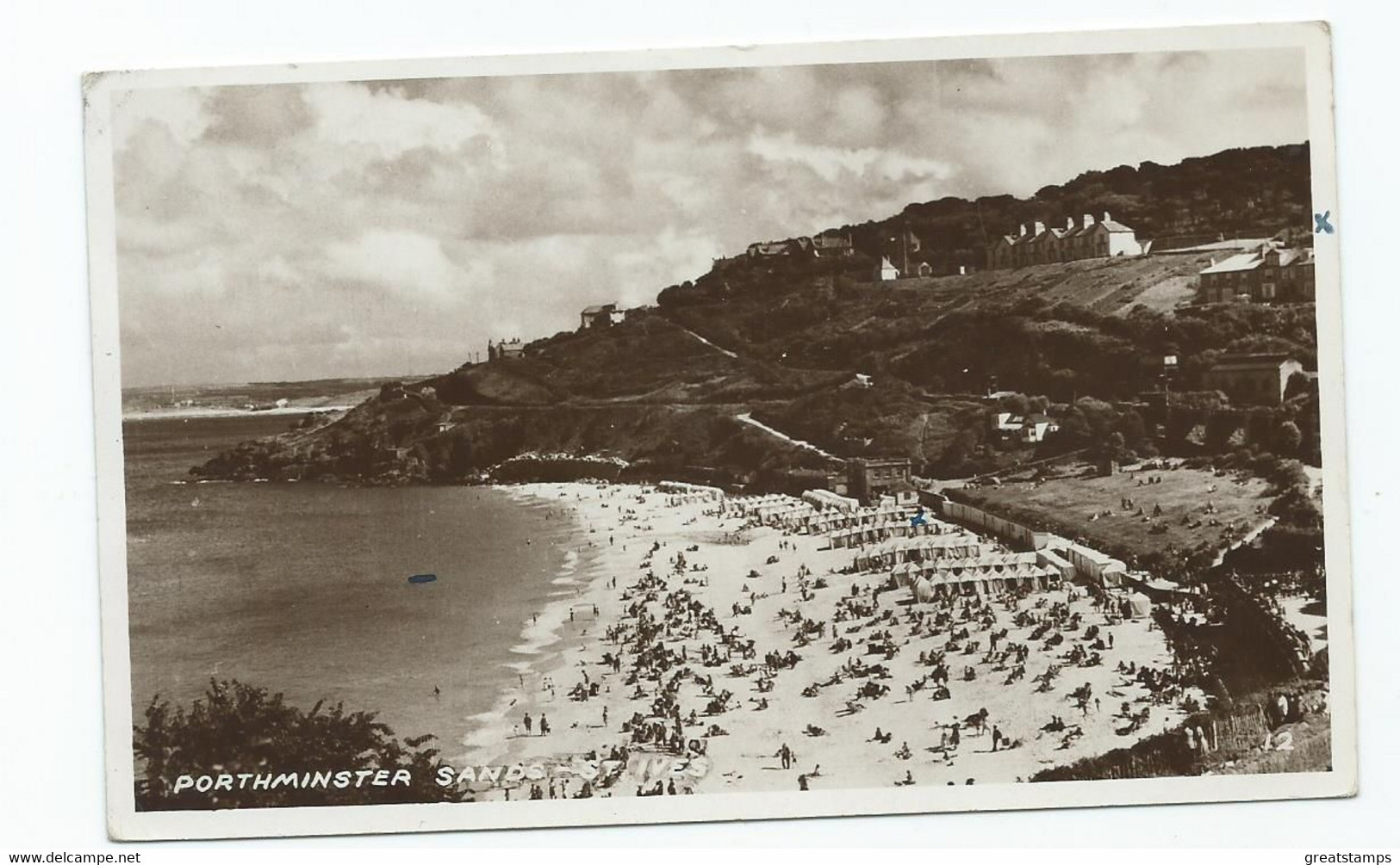 Postcard Cornwall Porthminster Sands Rp Posted 1947 - Newquay