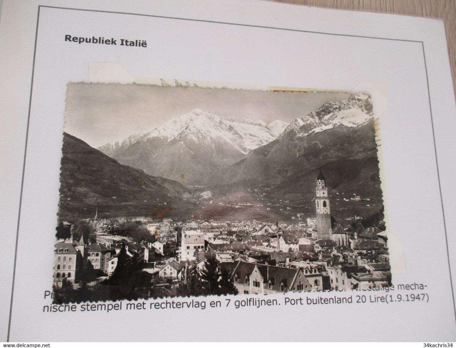 Collection Spécialisée Autriche Italie 1948 Meran Bozen Vers Blakenberge 3 TP Anciens - 1946-60: Marcophilie