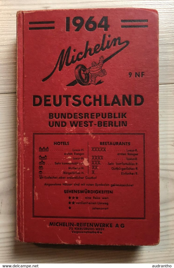 Guide Rouge Michelin 1964 Allemagne Deustchland Bundesrepublik Und West-Berlin - Alemania Todos