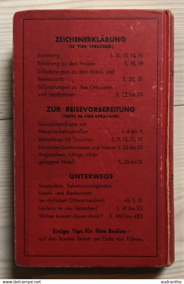 Guide Rouge Michelin 1964 Allemagne Deustchland Bundesrepublik Und West-Berlin - Deutschland Gesamt