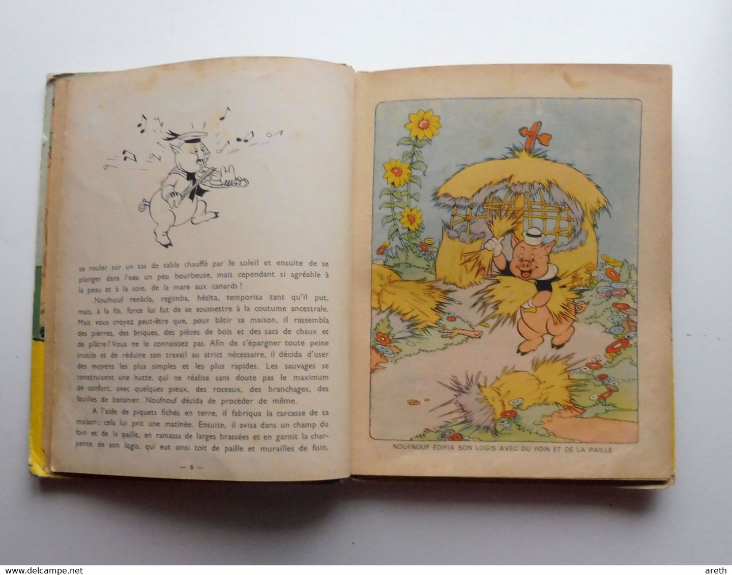 LES TROIS PETITS COCHONS -  WALT DISNEY  - Hachette 1938