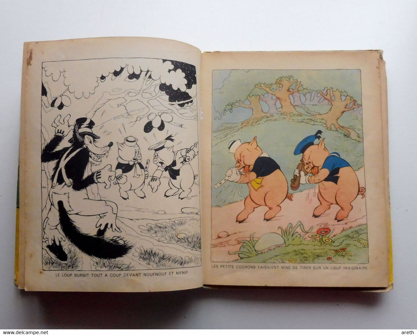 LES TROIS PETITS COCHONS -  WALT DISNEY  - Hachette 1938