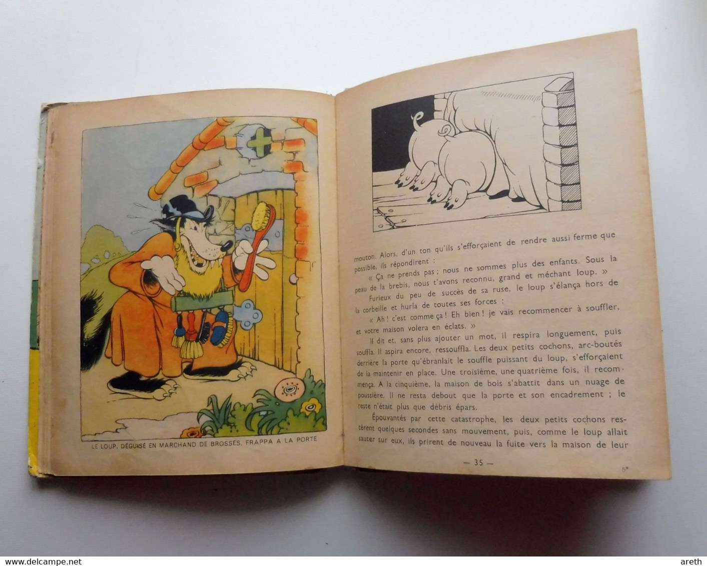 LES TROIS PETITS COCHONS -  WALT DISNEY  - Hachette 1938