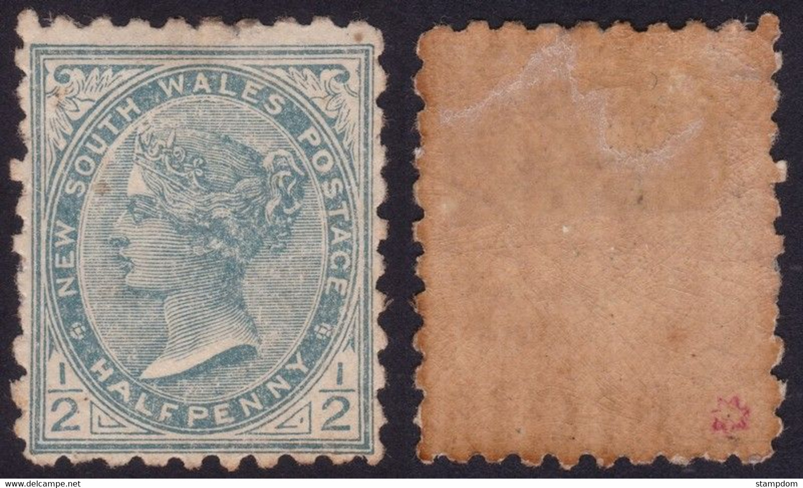 NEW SOUTH WALES 1892 1/2d P10 Sc#95d - MH Disturbed-toned Gum @P344 - Mint Stamps