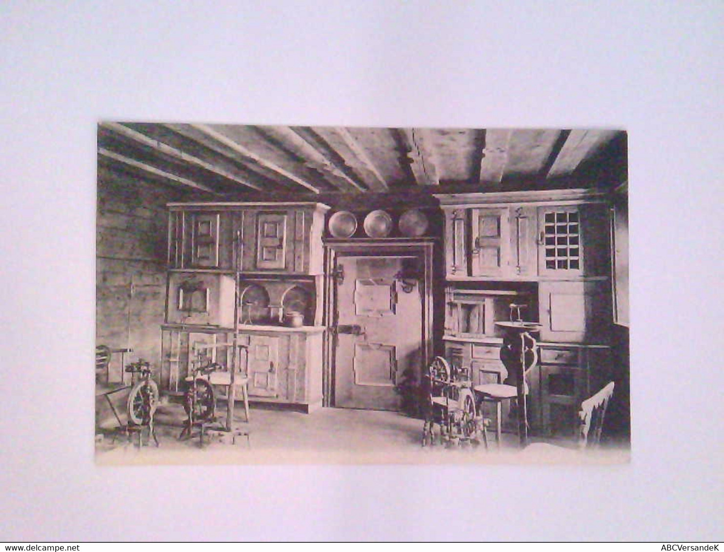 St. Moritz. Schweiz. Museum Engiadinais. Zimmer Uas Brail Unter - Engadin. Spinnstube 1580. AK. - Engi