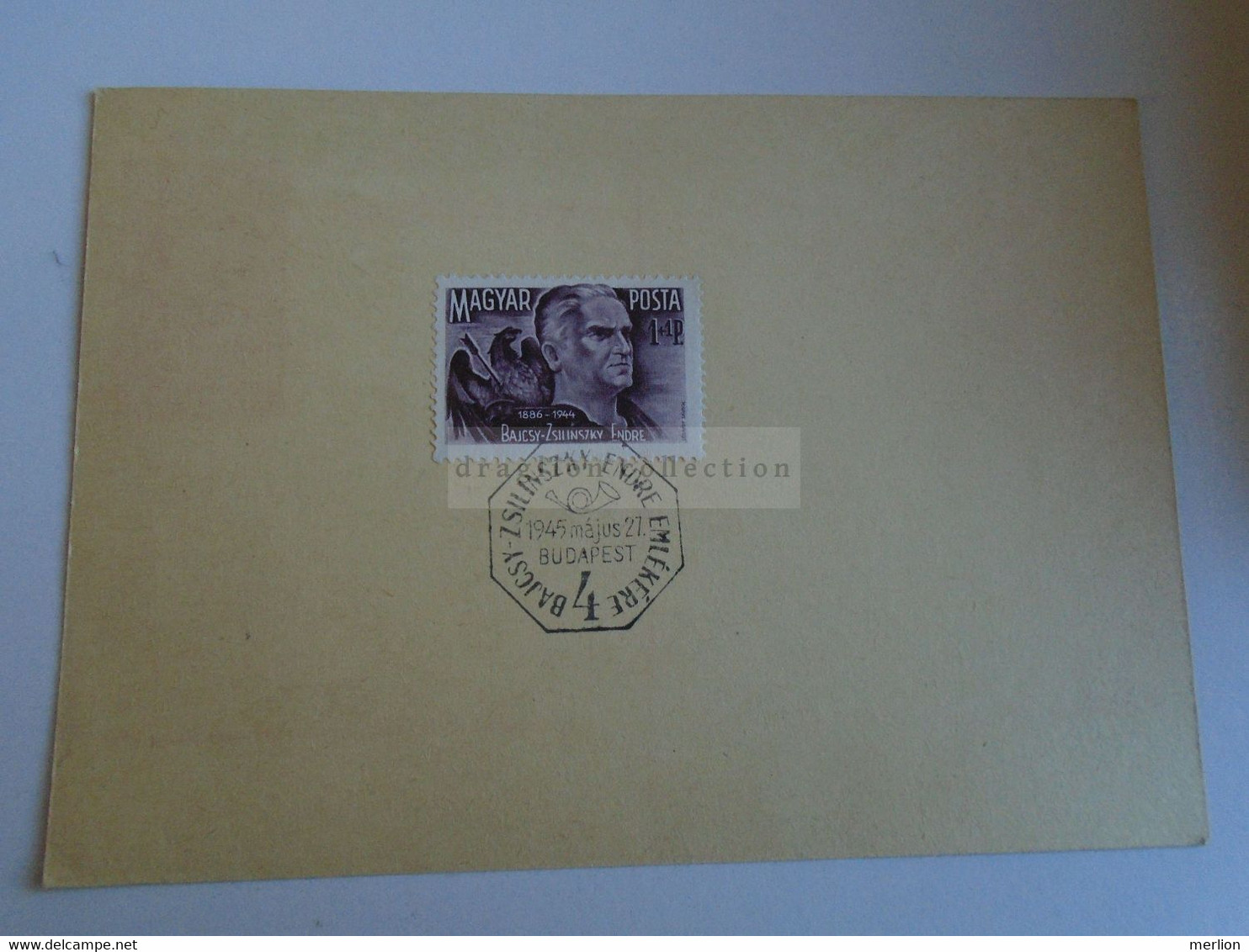 ZA388.19  Hungary   1945  Bajcsy-Zsilinszky Endre Memorial - Poststempel (Marcophilie)