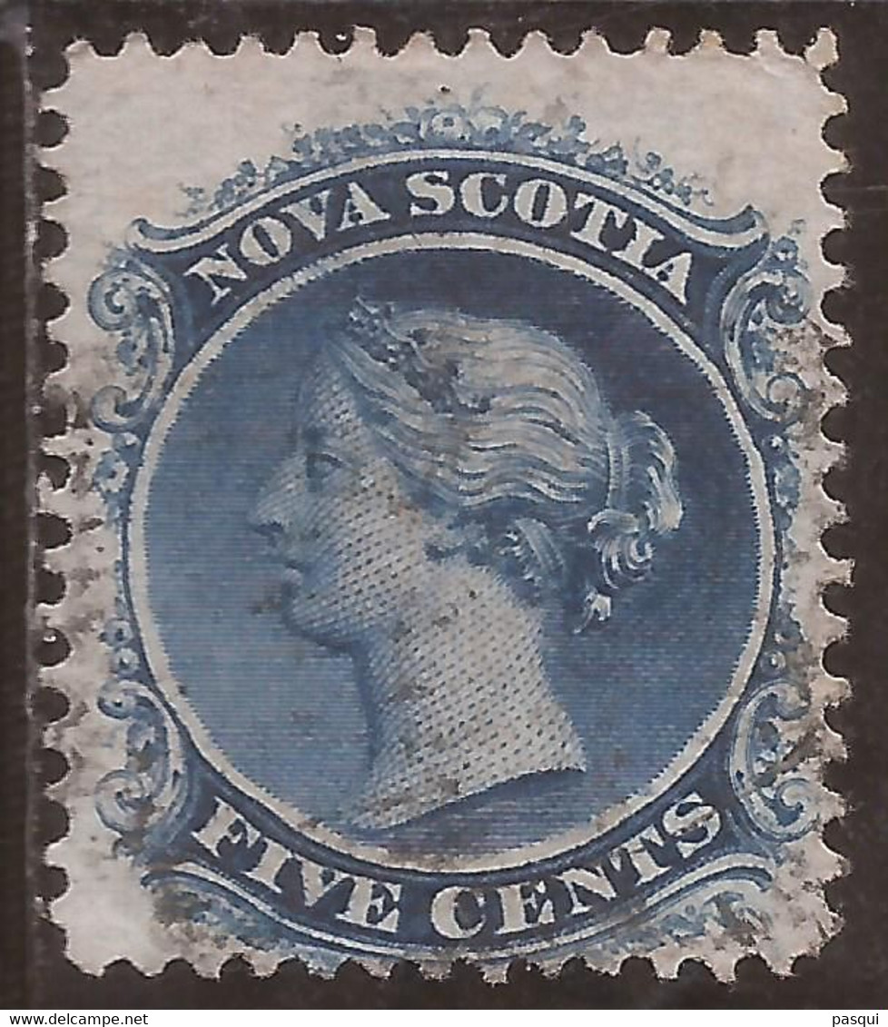 Nova Scotia - Fx. 3854 - Yv. 4 - 5 C. Azul - Victoria - 1860 - Ø - Oblitérés