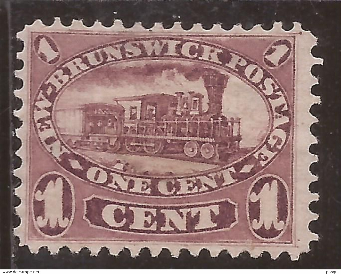 Nuevo Brunswick - Fx. 3853 - Yv. 4 - 1 C. Marrón Rojizo - Locomotora - 1860 - (*) - Neufs