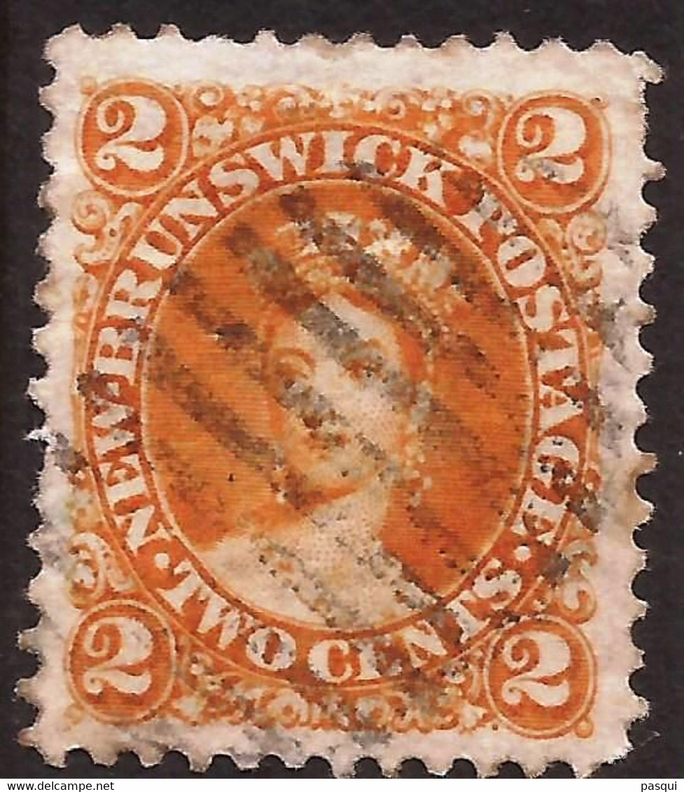 Nuevo Brunswick - Fx. 370 - Yv. 5 - 2 C. Naranja - Victoria - 1860 - Ø - Used Stamps